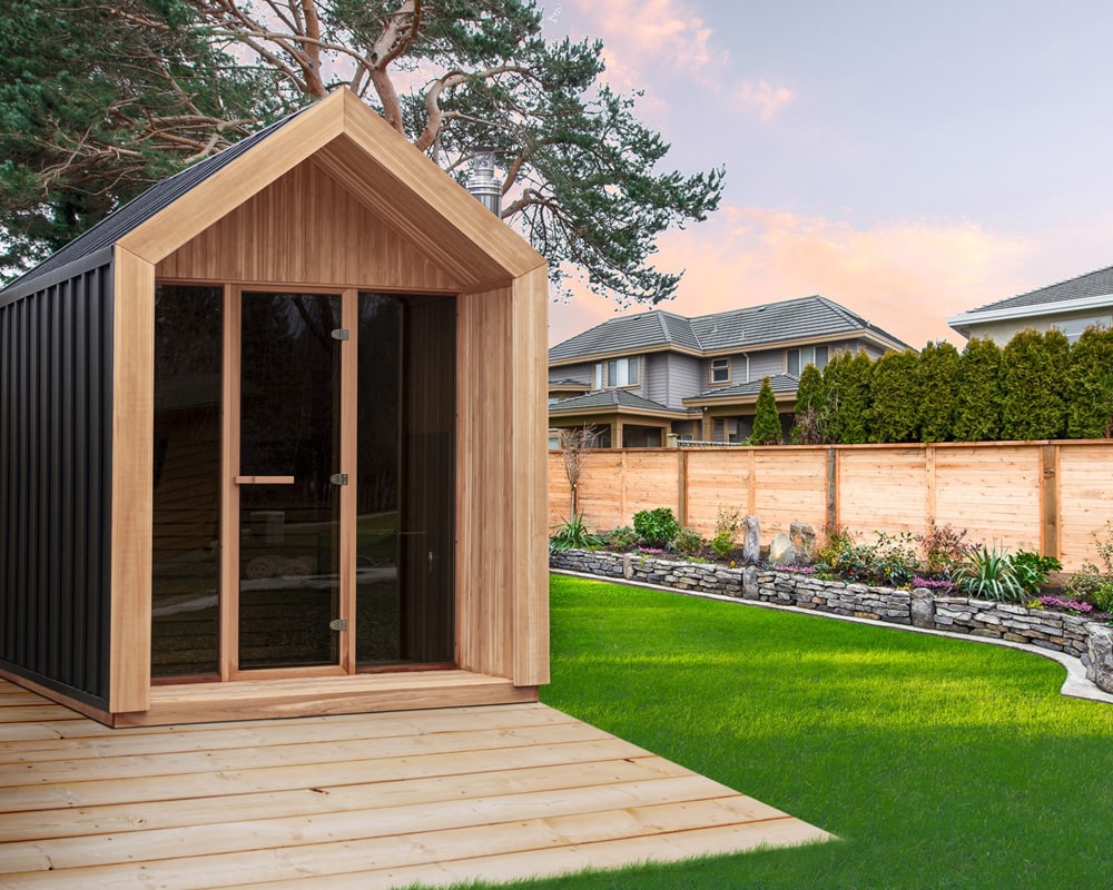 An Outdoor Sauna Enhances (and Extends) the Backyard ExperienceImage