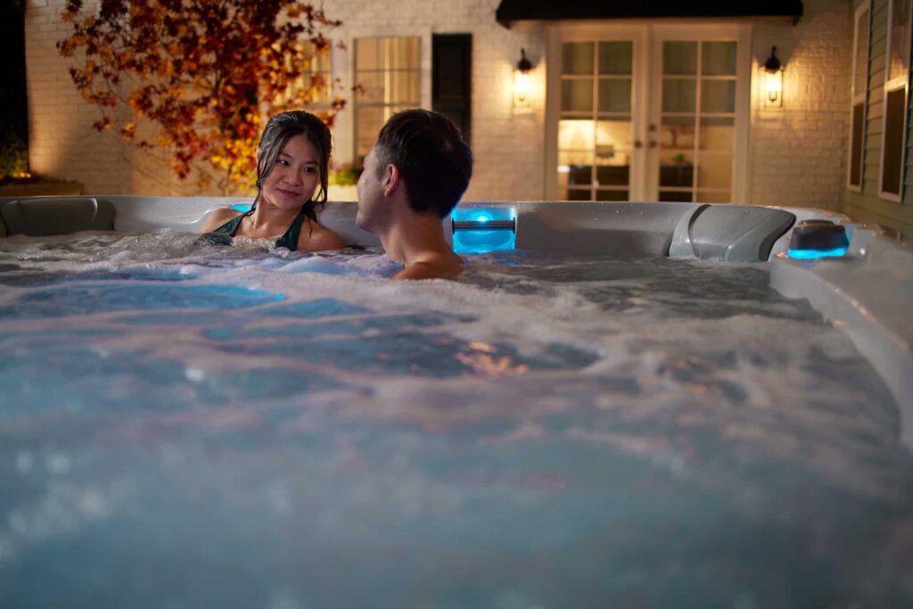 Sundance Spas 880 Platinum Vintage Oak Hot Tub