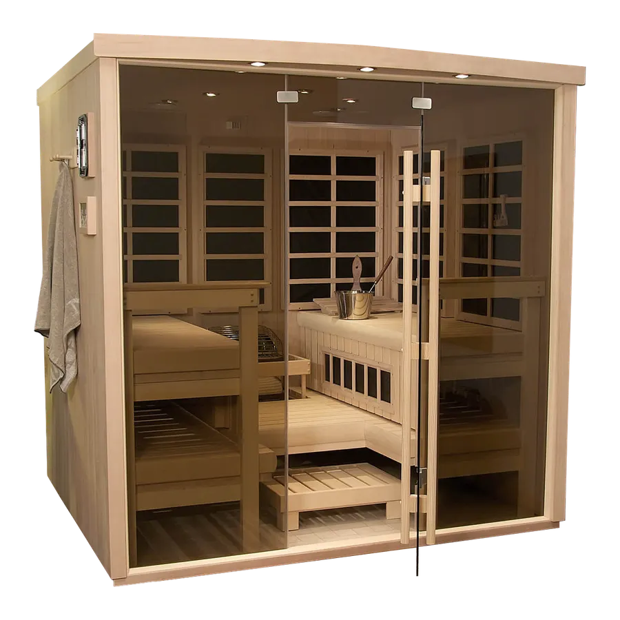 solace sauna front view